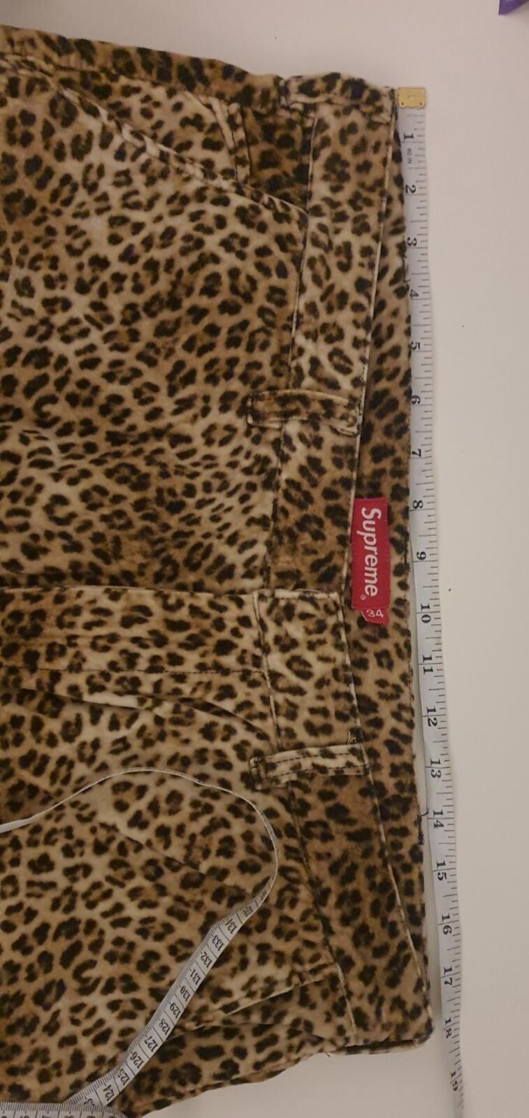 SS19 Supreme Velvet Leopard work short size 34 shorts