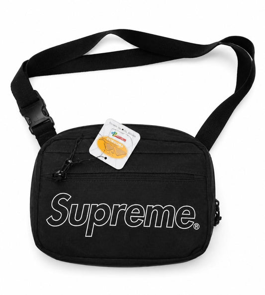 FW18 Supreme Bolso Bandolera Negro Resistente al Agua