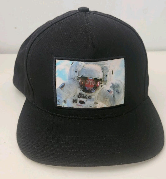 FW16 Supreme Astronaut Hologram 5-panel Black Cap Hat