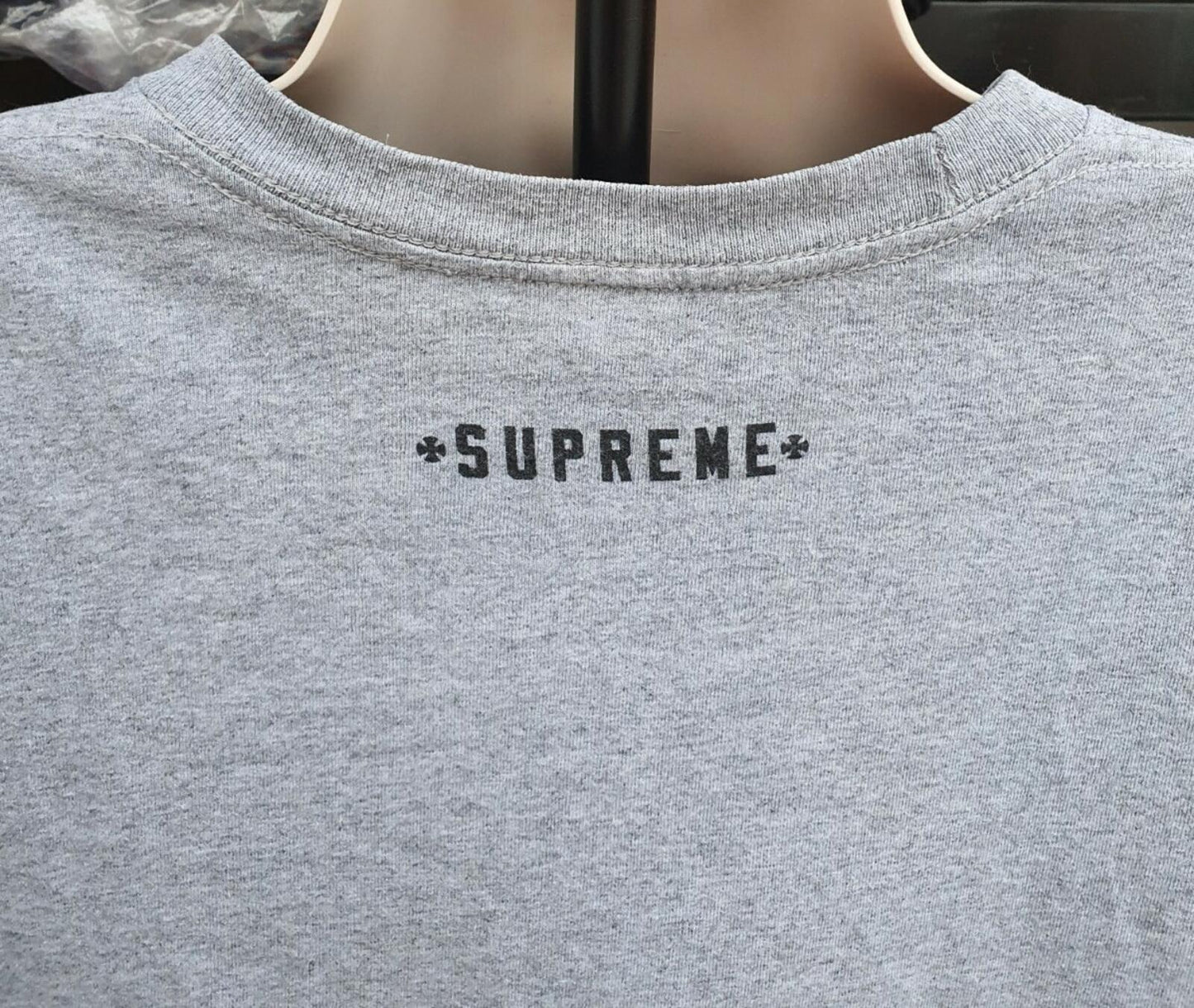 FW15 Supreme x Independent Fuc* The Rest heather grey tee XL T-shirt Made In USA