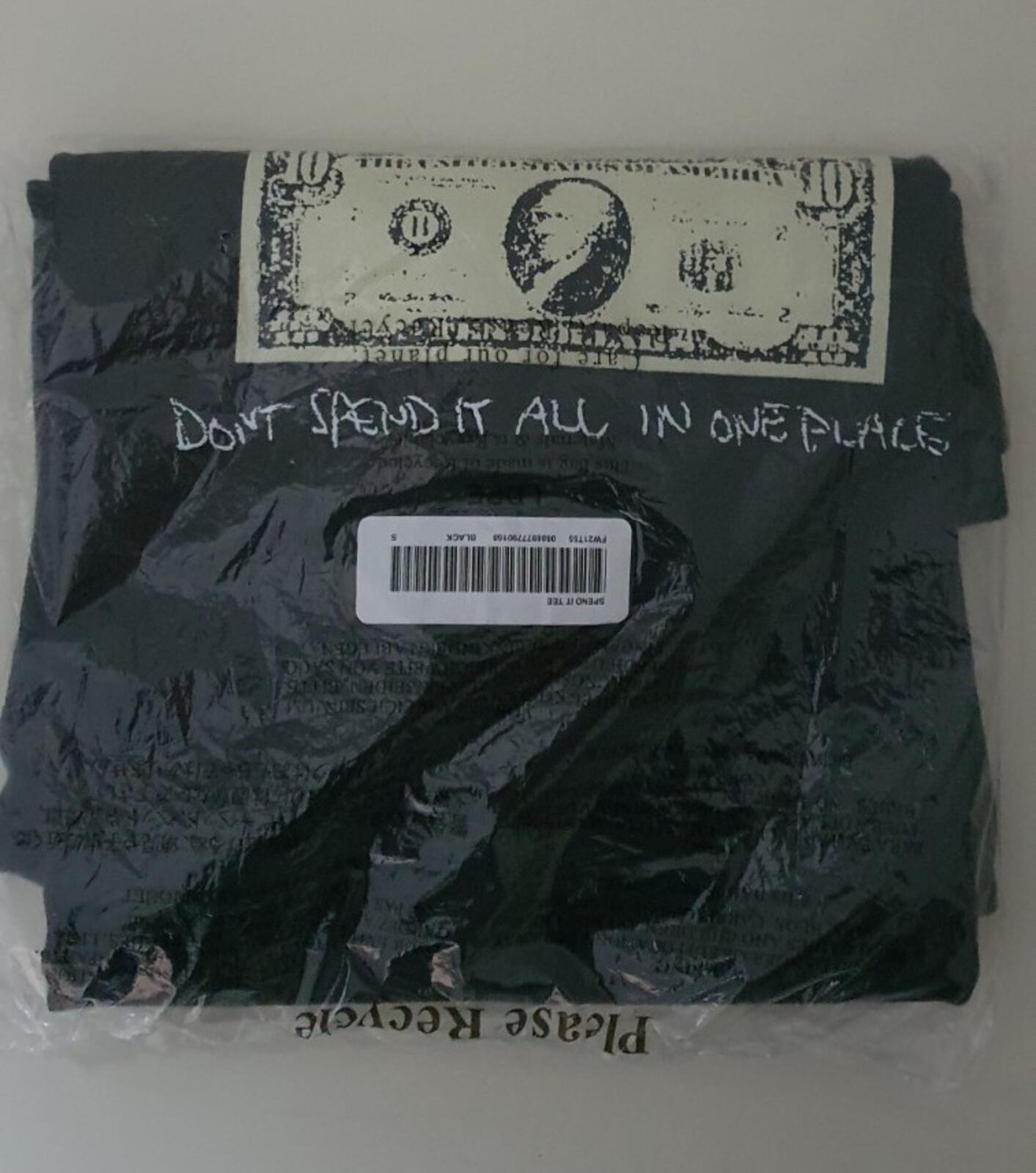 FW21 Supreme Spend It T-Shirt Schwarz Größe S Small Weihnachten