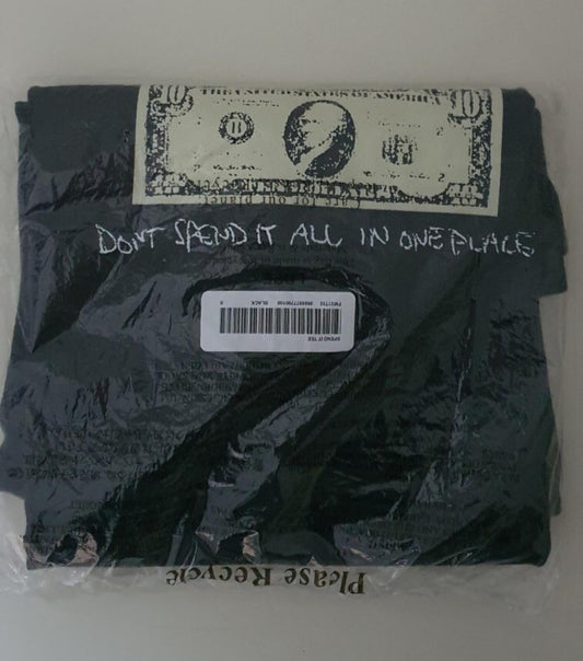 FW21 Supreme Camiseta "Spend it" color negro talla S Pequeña Navidad