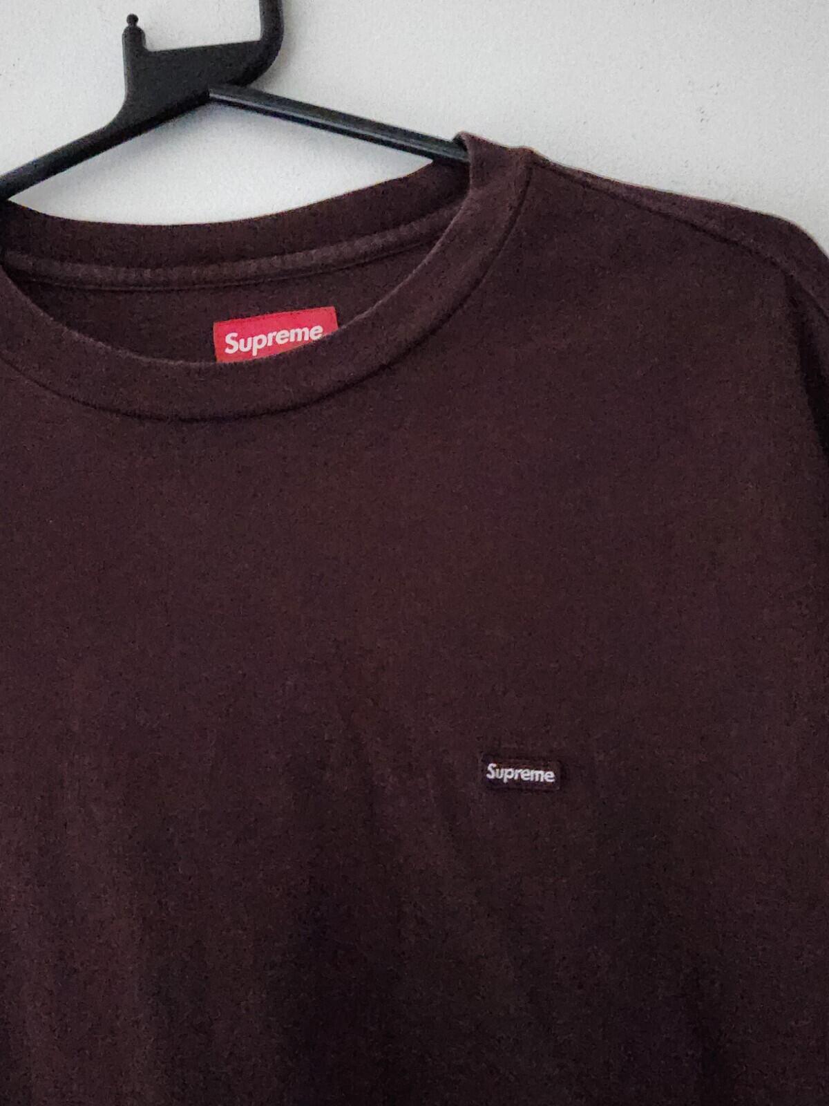 FW22 Supreme Small Box L/S Tee Brown Top size M Medium T-shirt