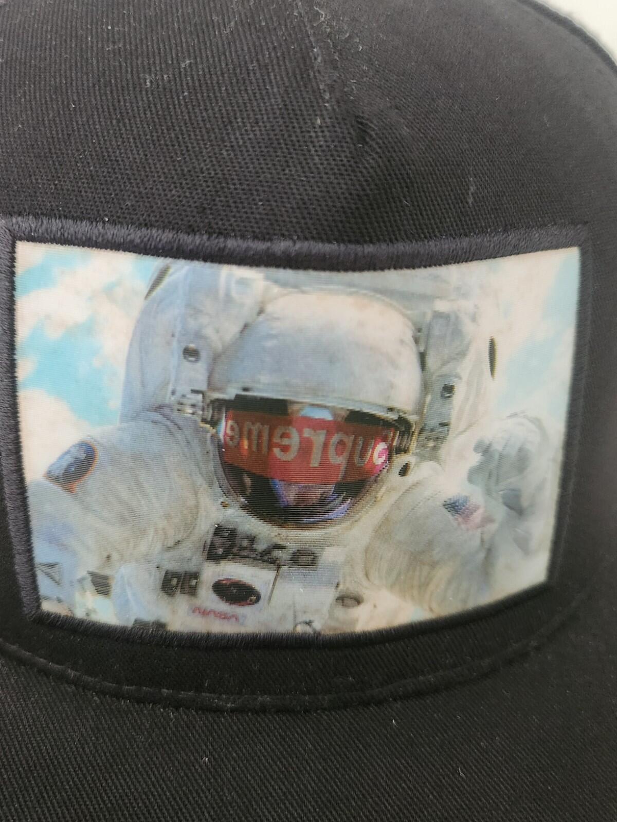FW16 Supreme Astronaut Hologram 5-panel Black Cap Hat