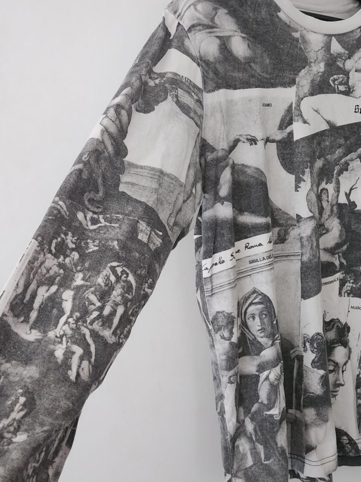 FW17 Supreme Michelangelo L/S top size M medium black long sleeve tee t-shirt