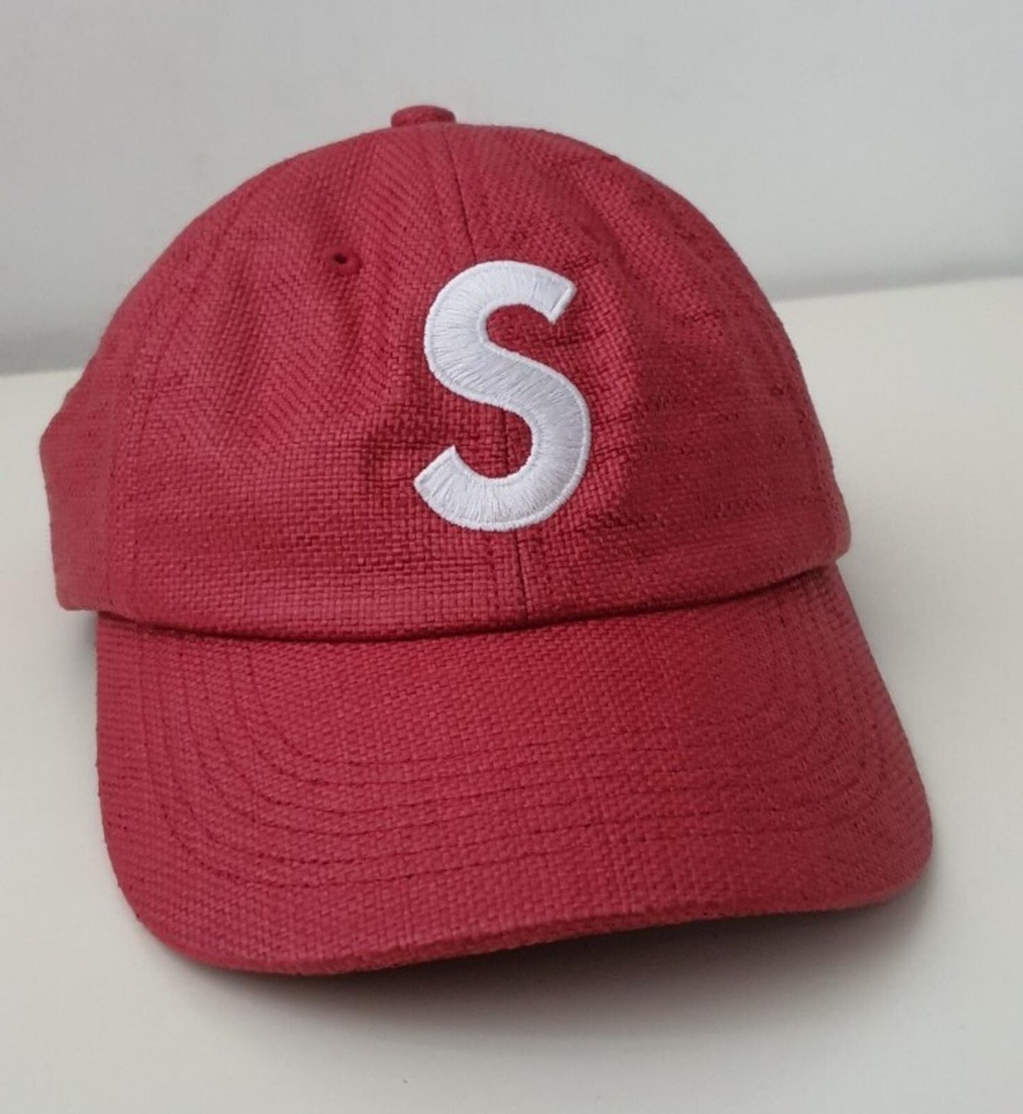 Gorra SS22 Supreme Raffia S Logo 6 Paneles Roja