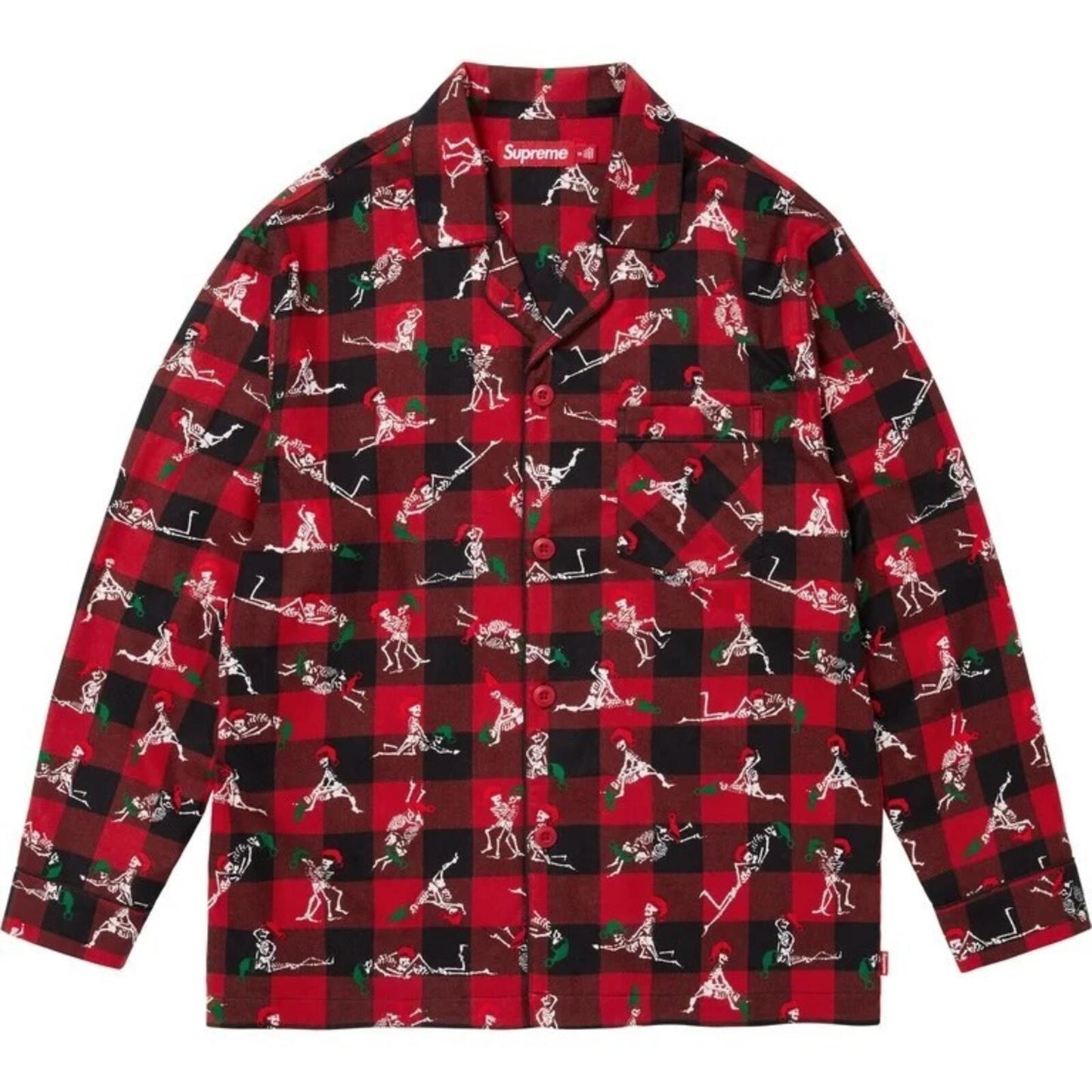 FW25 Supreme Holiday Pajama set ( shirt + trousers) Plaid Size L