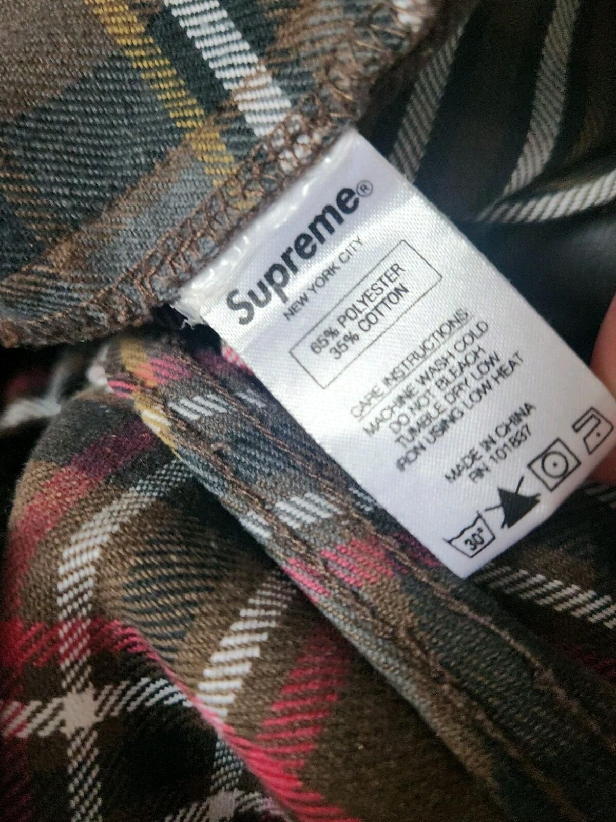 SS17 Supreme Cargo Pant Plaid Size 30 W30 L30