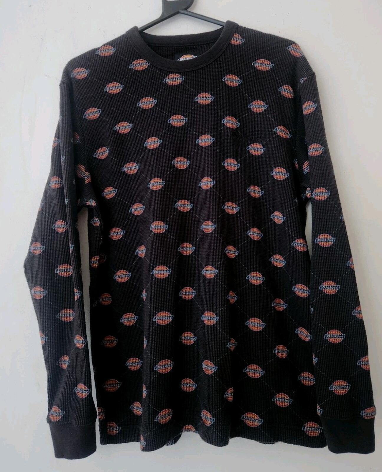FW22 Supreme x Dickies Thermal Black Crewneck Größe M Medium Besticktes Logo Oberteil