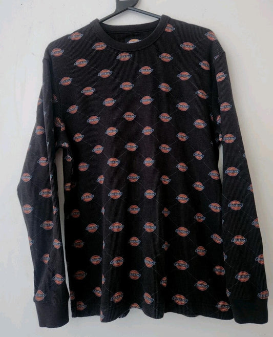 FW22 Supreme x Dickies Thermal Negro Cuello Redondo Talla M Mediana Logotipo Bordado Parte Superior