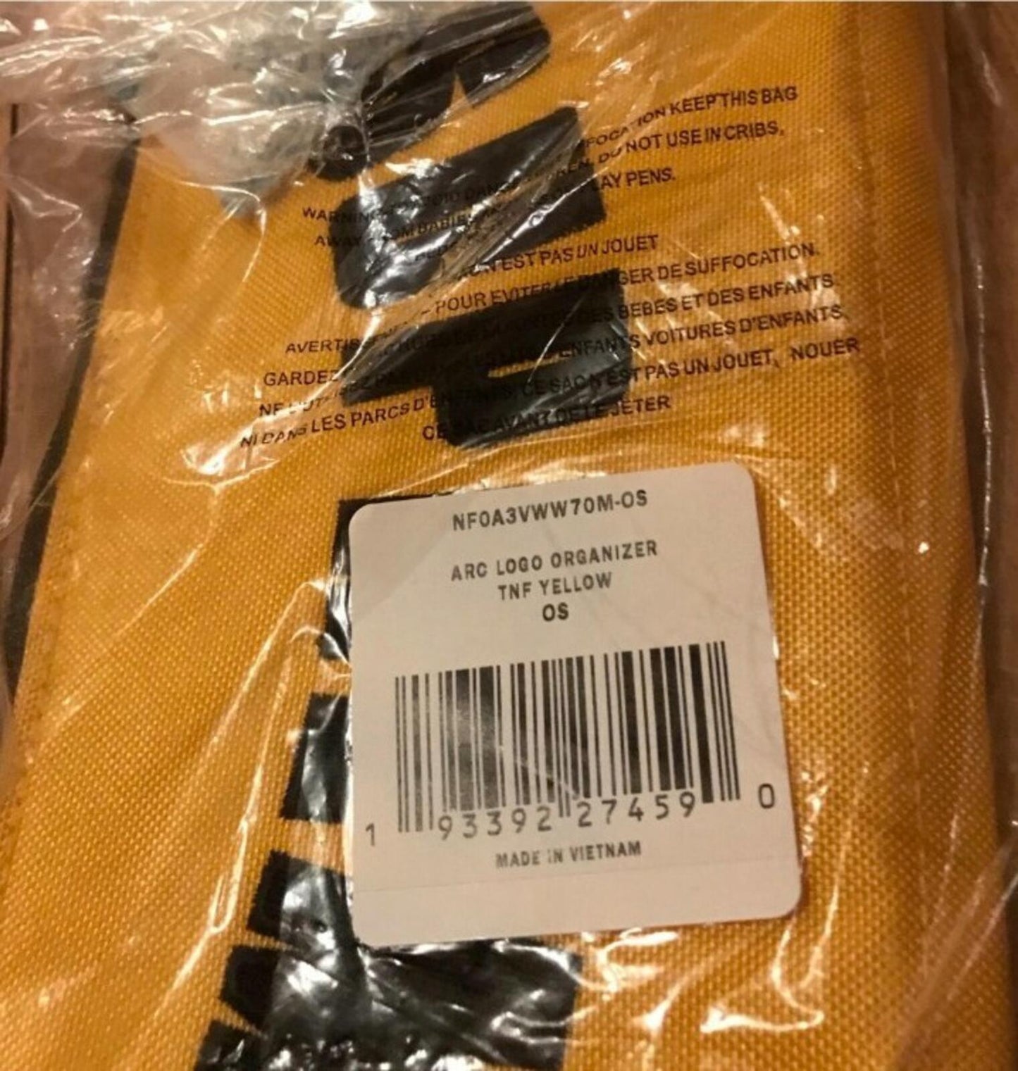 SS19 Supreme x THE NORTH FACE Arc Logo Organizer Bag Geldbörse Gelb