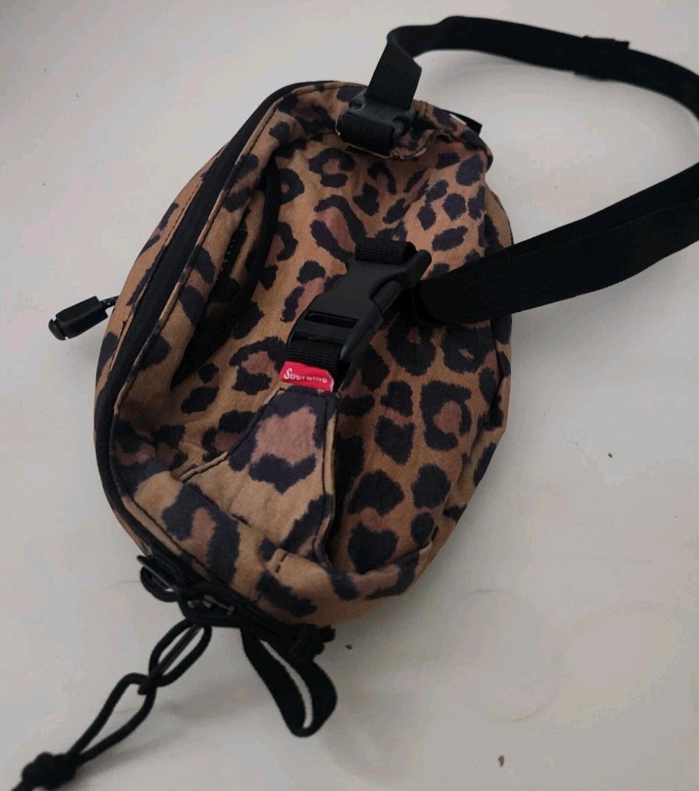 FW20 Supreme Waist Bag Leopard Shoulder Belt Water Resistant New Cordura Fabric