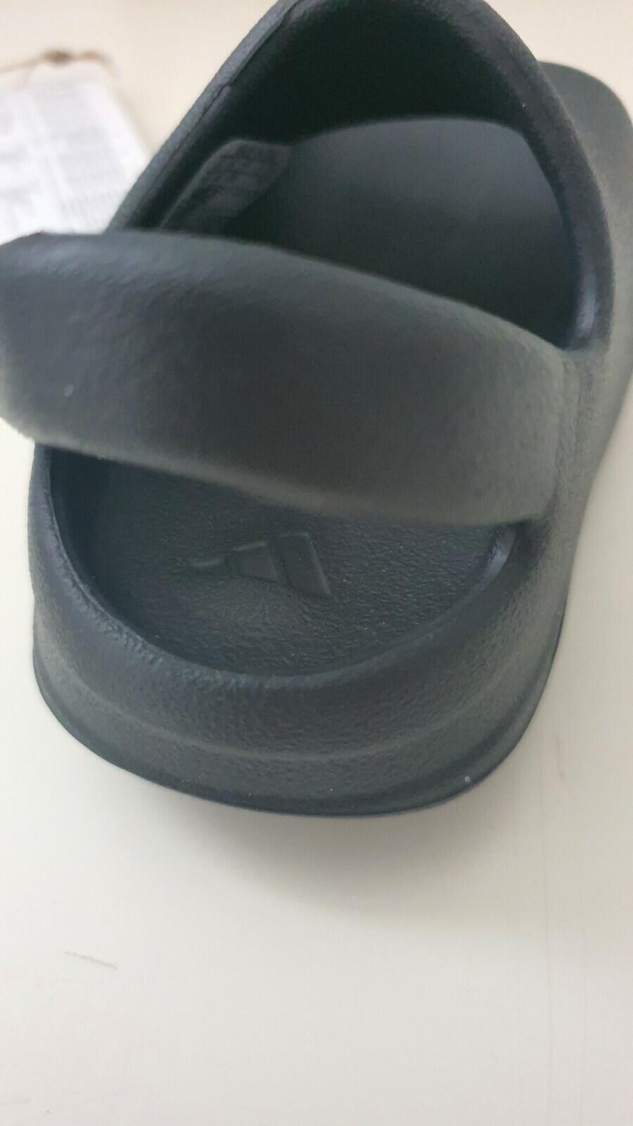 ADIDAS YEEZY New INFANTS ONYX SLIDE 4K UK 4K Black grey slides Baby
