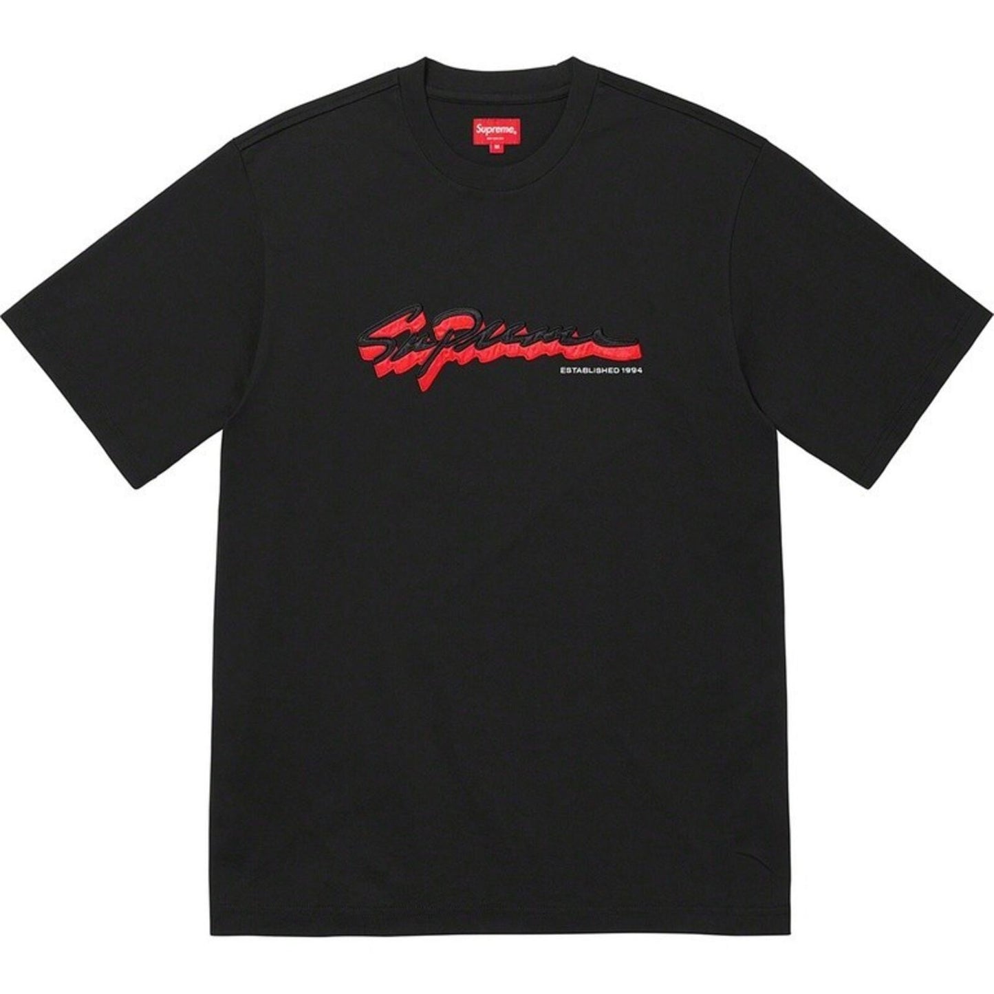 FW22 Supreme Shadow Script S/S Top Tee Black Size L