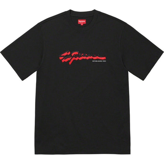 FW22 Supreme Shadow Script S/S Top Tee Negro Talla L