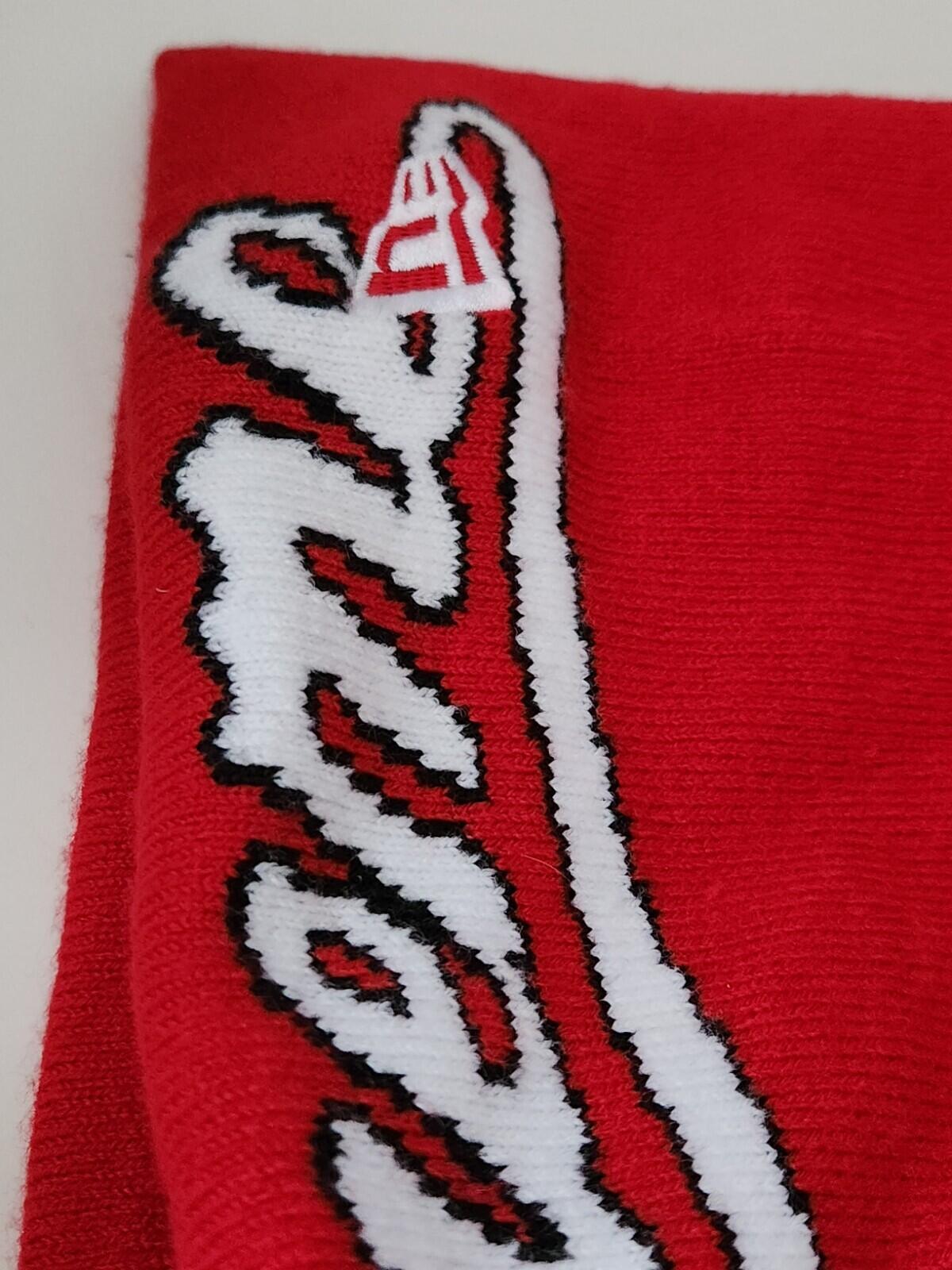 FW19 Supreme x New Era Script Cuff beanie Red Small Box Logo