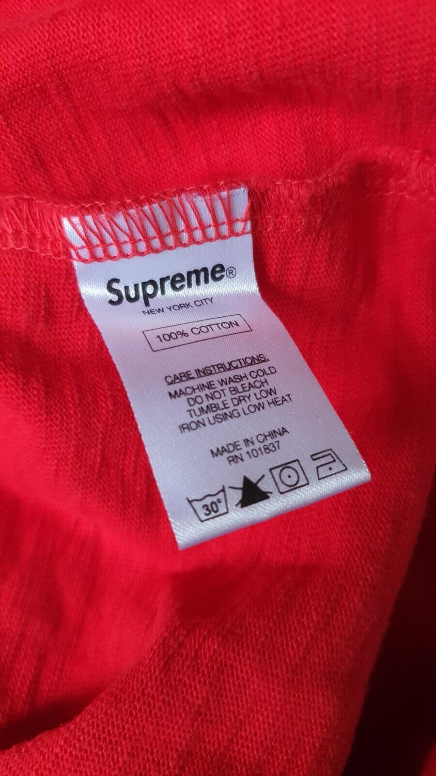 FW19 Supreme L/S Pocket Tee Red Size L