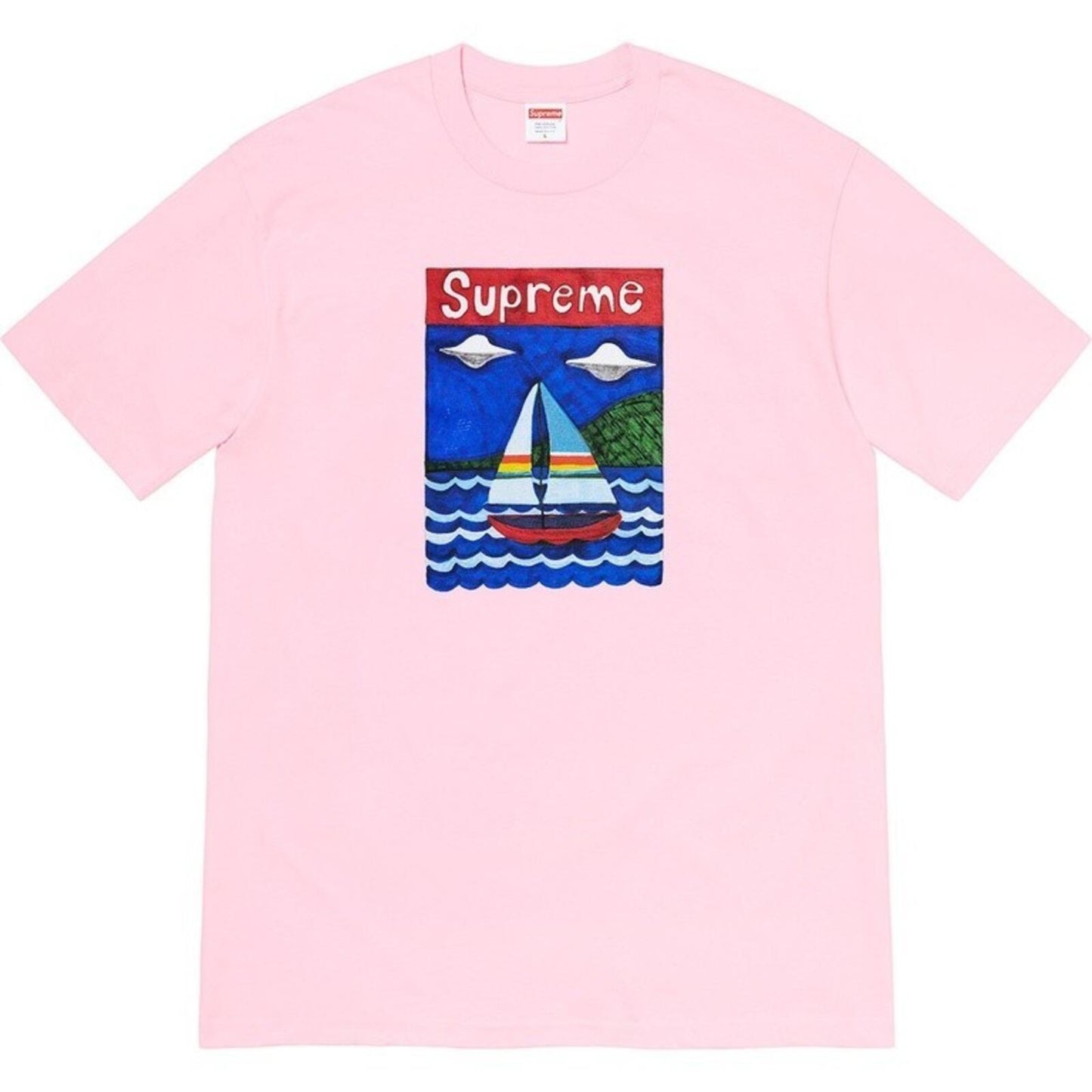 SS20 Supreme Sailboat Tee Light Pink Size L