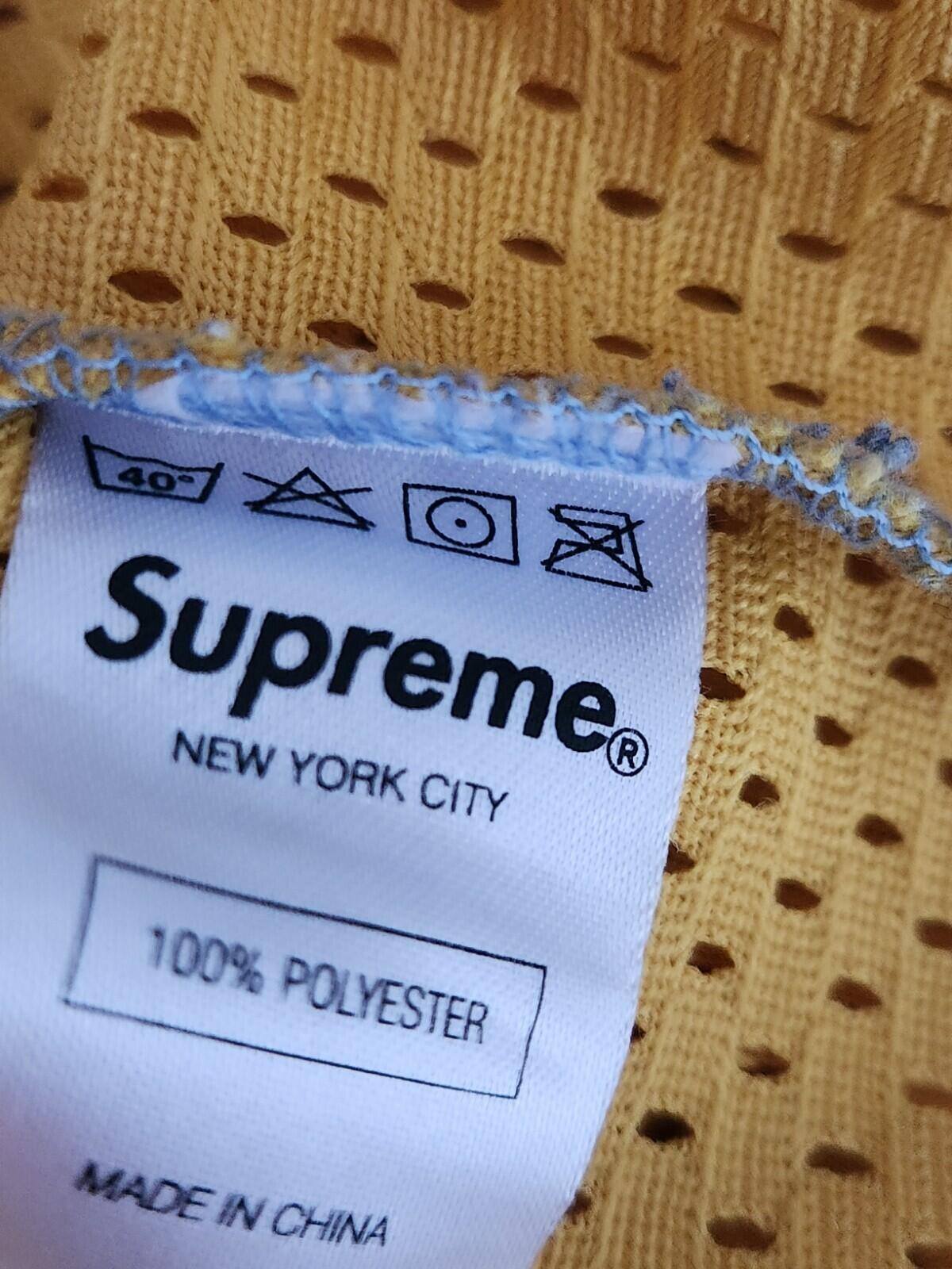 SS12 Supreme Split tank top Mesh T-shirt M medium tee Blue Yellow Rare Vintage