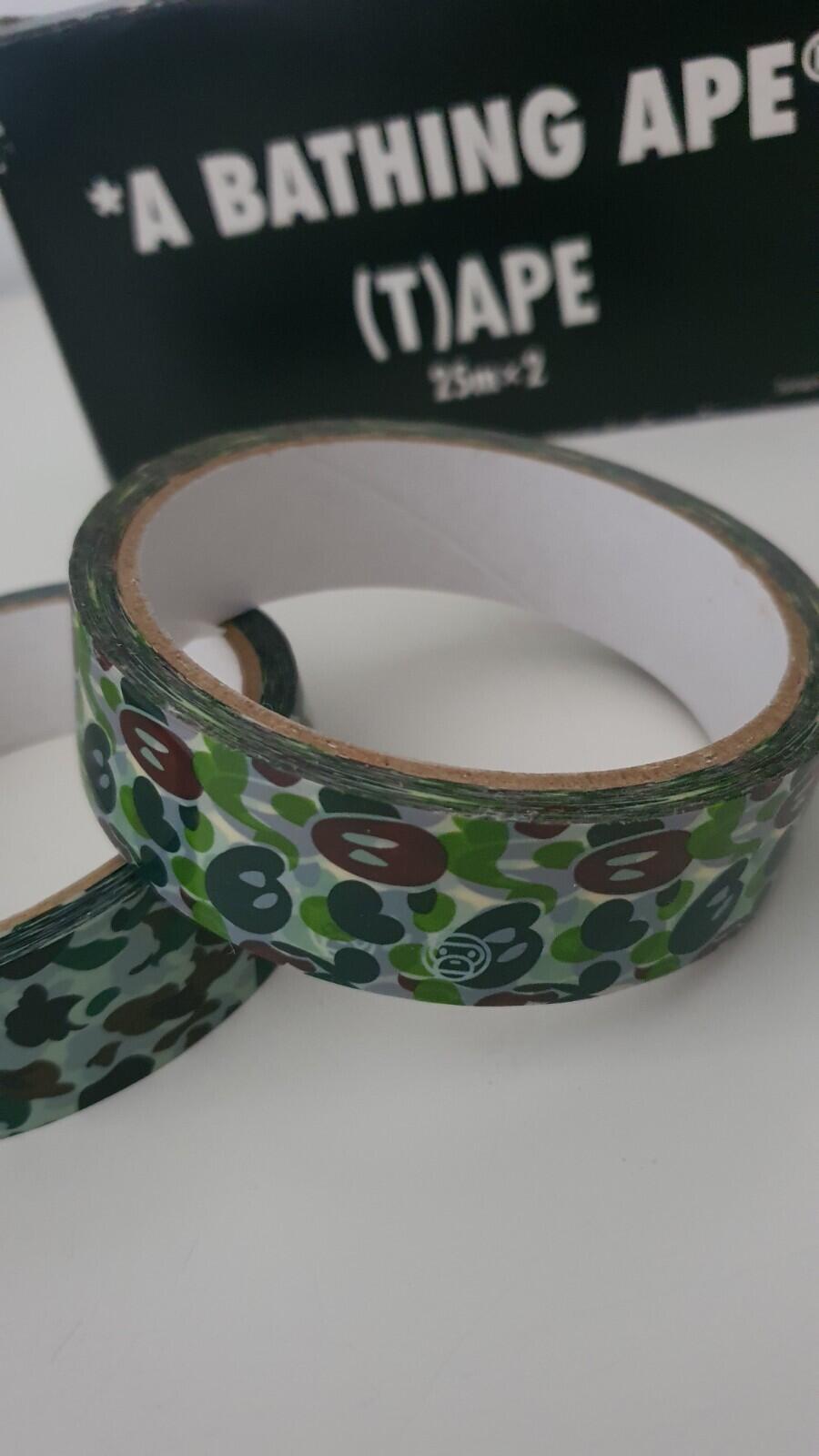 A BATHING APE camo T (APE) 2-pack 25m x 2 tape green camouflage vintage Rare
