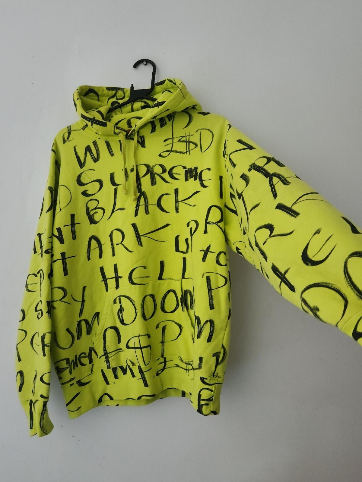 FW20 Supreme Black Ark Kapuzenpullover Leuchtgelb Größe S Small Hoodie