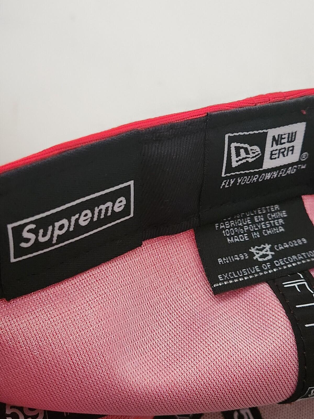SS16 Supreme Dazzle Box Logo New Era Red Fitted cap hat size 7 3/8