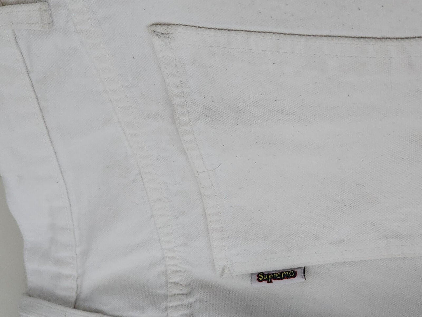 FW14 Supreme x Gonz short size 34 White shorts Mark Gonzales ALTERED Jeans Rare