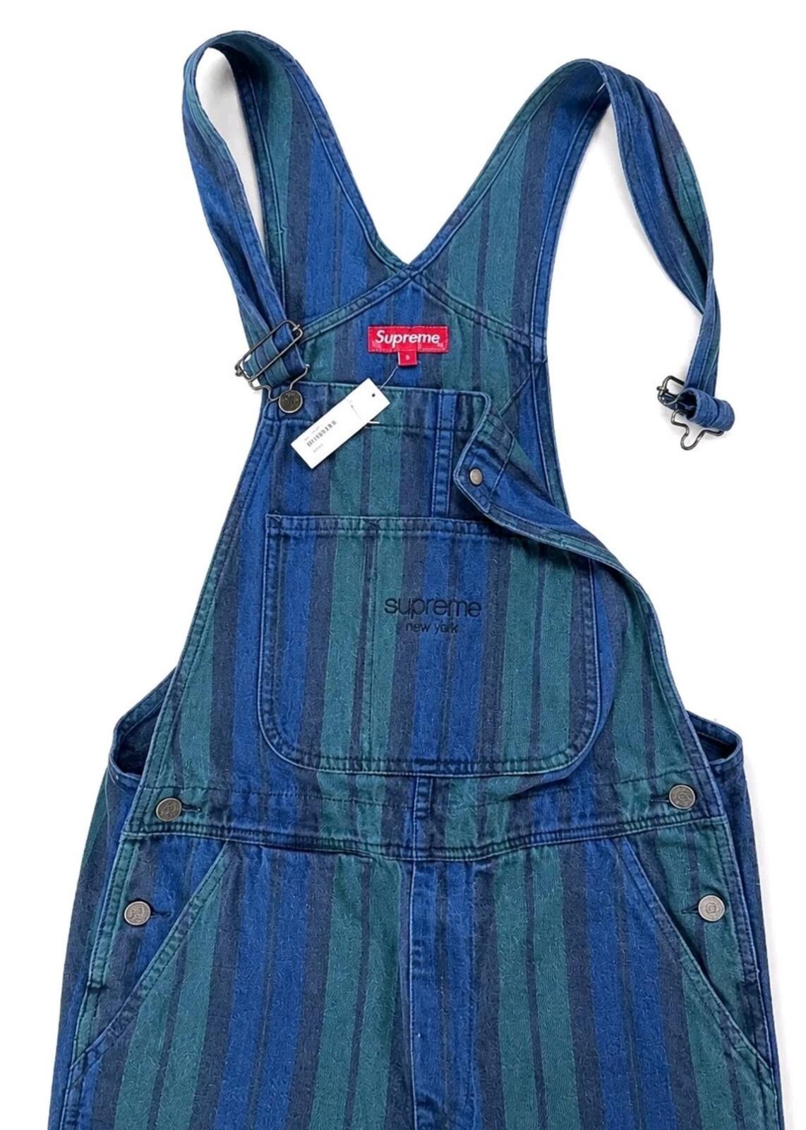FW16 Supreme Denim Overalls Plaid Size S
