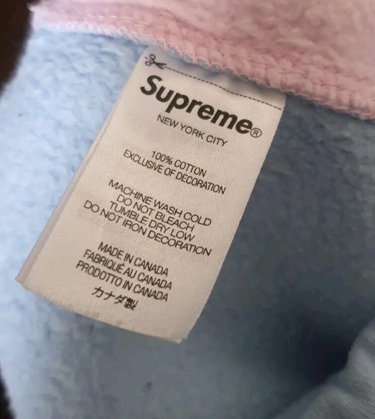 FW21 Supreme S Logo Split sweatpant pants size S Small Light Blue Pink