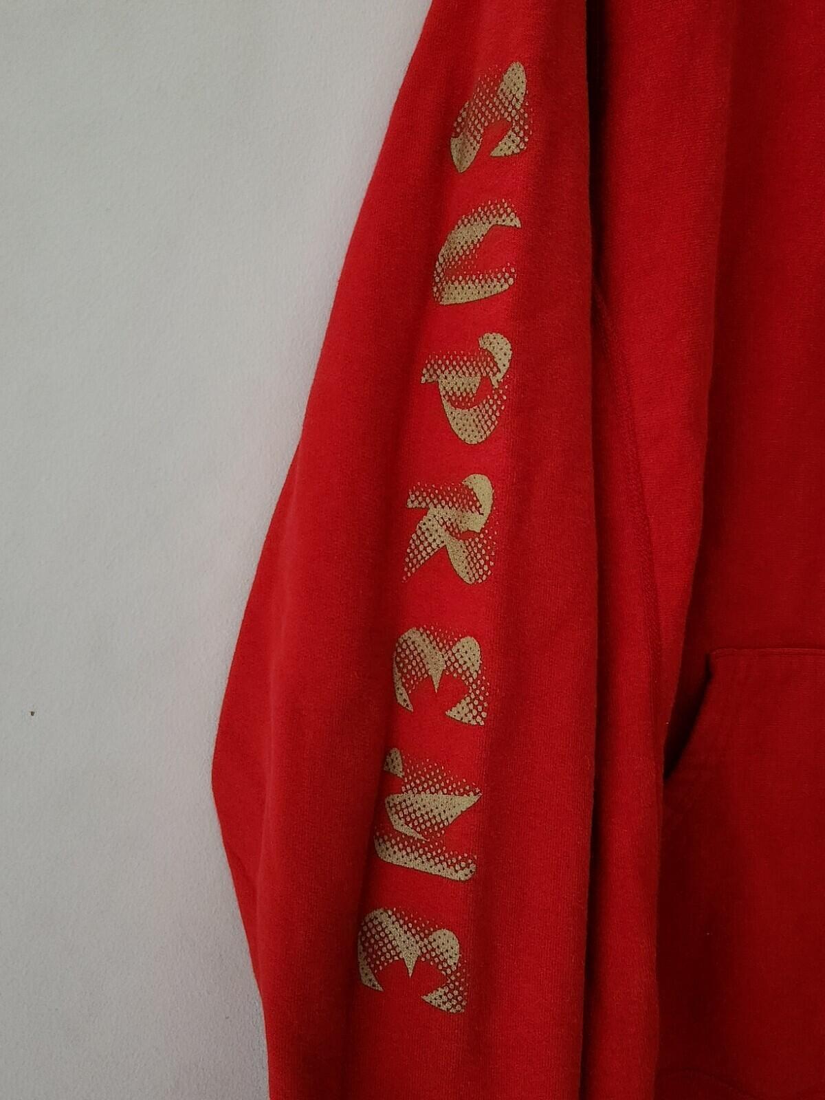 FW18 Supreme Gradient Sleeve hooded sweatshirt size L large red hoodie