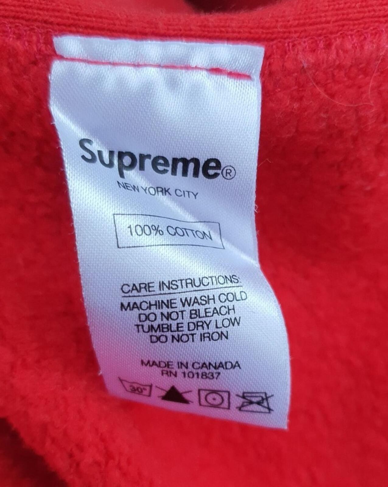 FW15 Supreme Eat Me Hooded Sweatshirt Red Size XL
