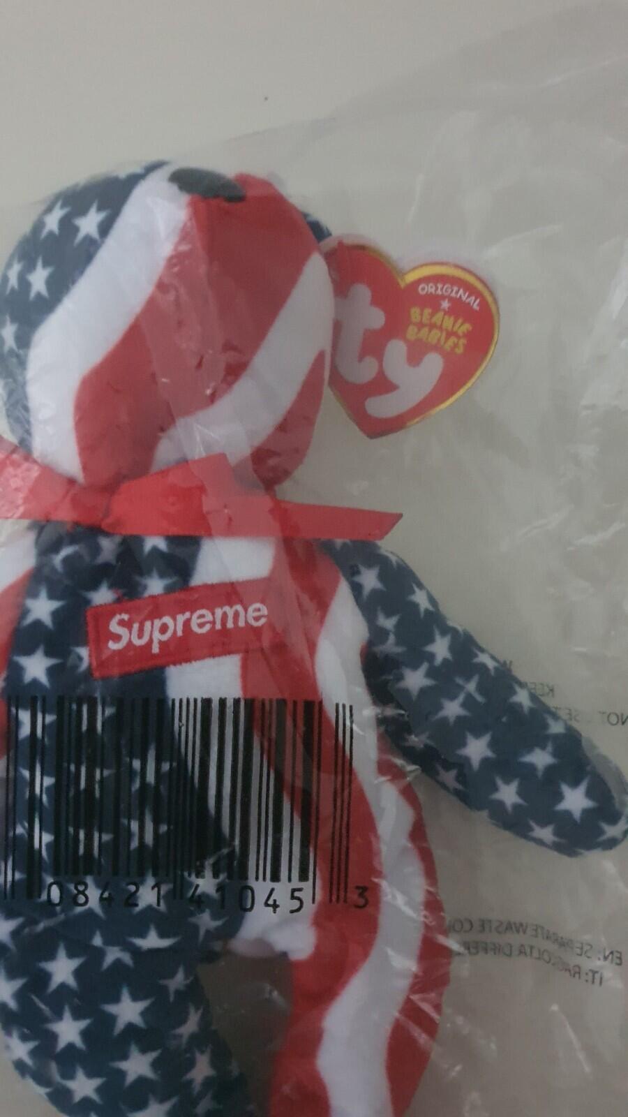 FW22 Supreme / ty Beanie Baby Plush Bear Toy