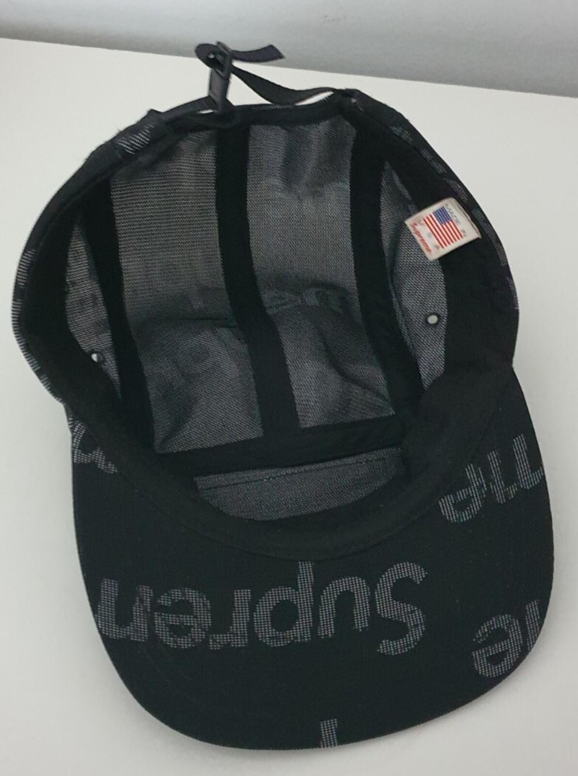SS19 Supreme Lenticular Logo camp cap black nylon hat box logo