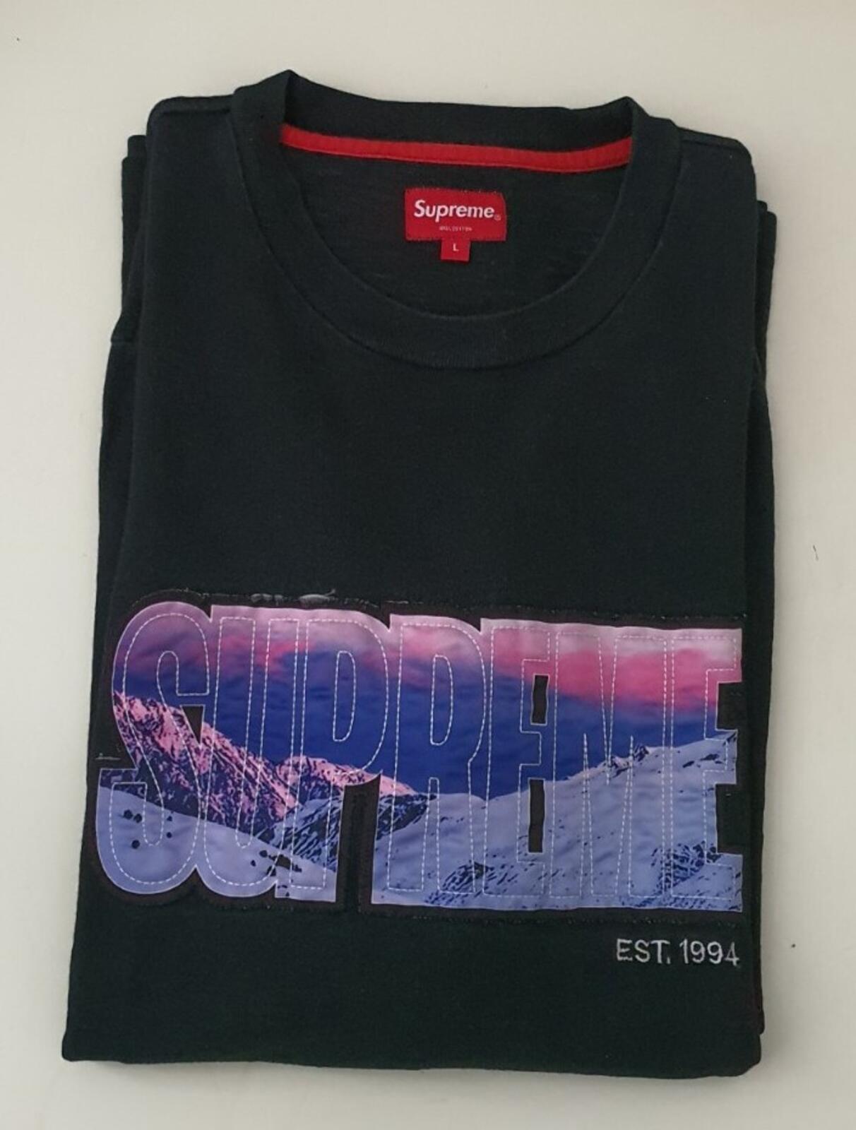 FW15 Supreme Summit L/S Top Black Size L