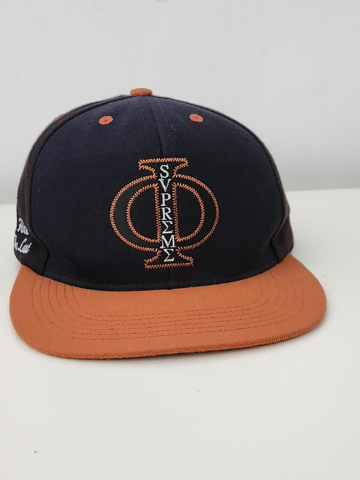 FW13 Supreme Starter Phi 6-panel hat cap snapback Rare 2013 Navy Black Orange