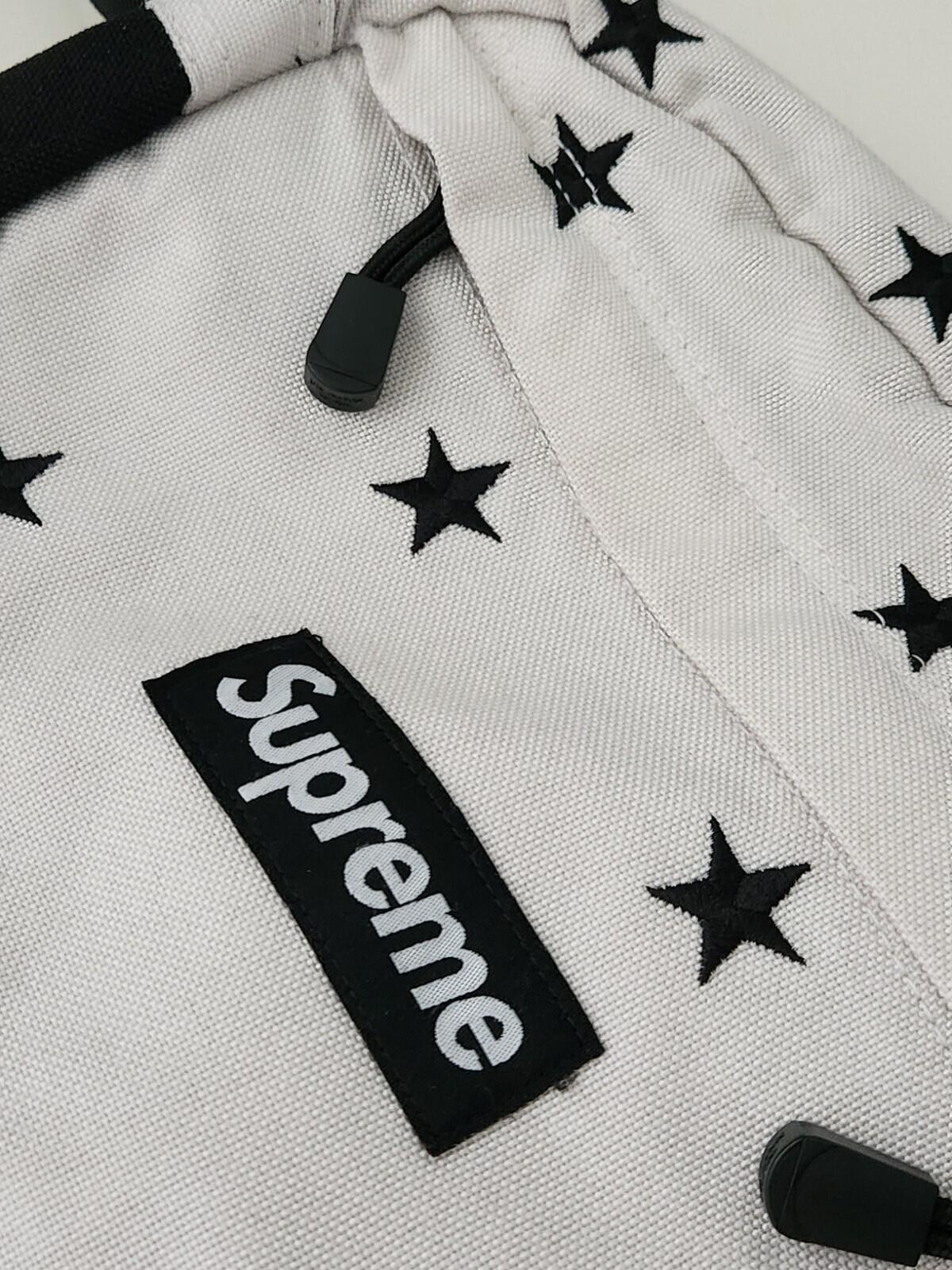 FW13 Supreme Embroidered Stars Shoulder Bag White