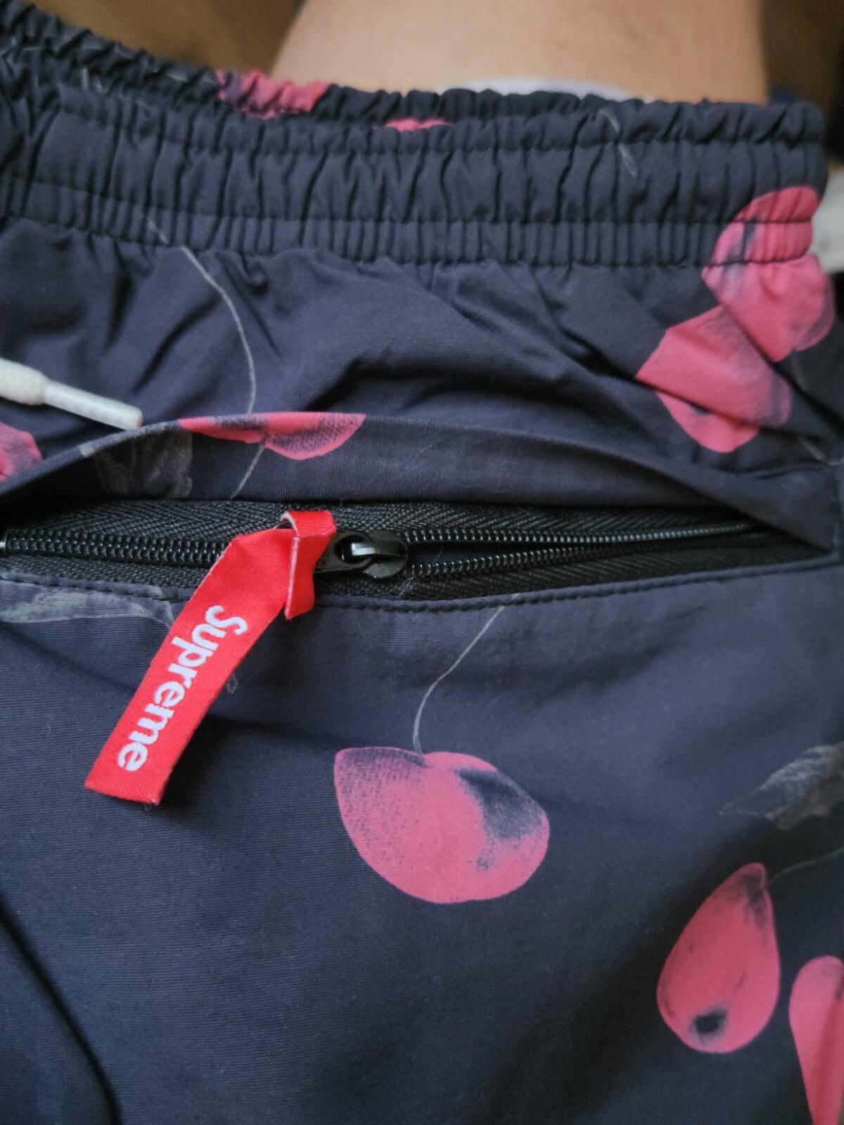 SS19 Supreme Nylon Water Short Black Cherry Swim Nylon Shorts Size S Small