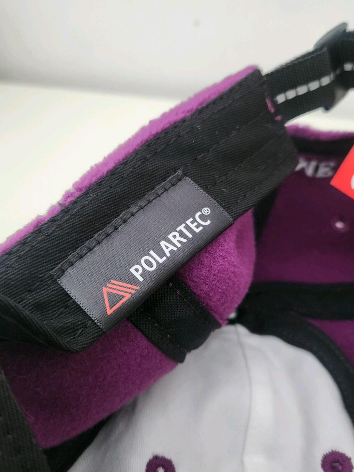 FW18 Supreme x Polartec S logo 6-panel purple hat cap fleece new