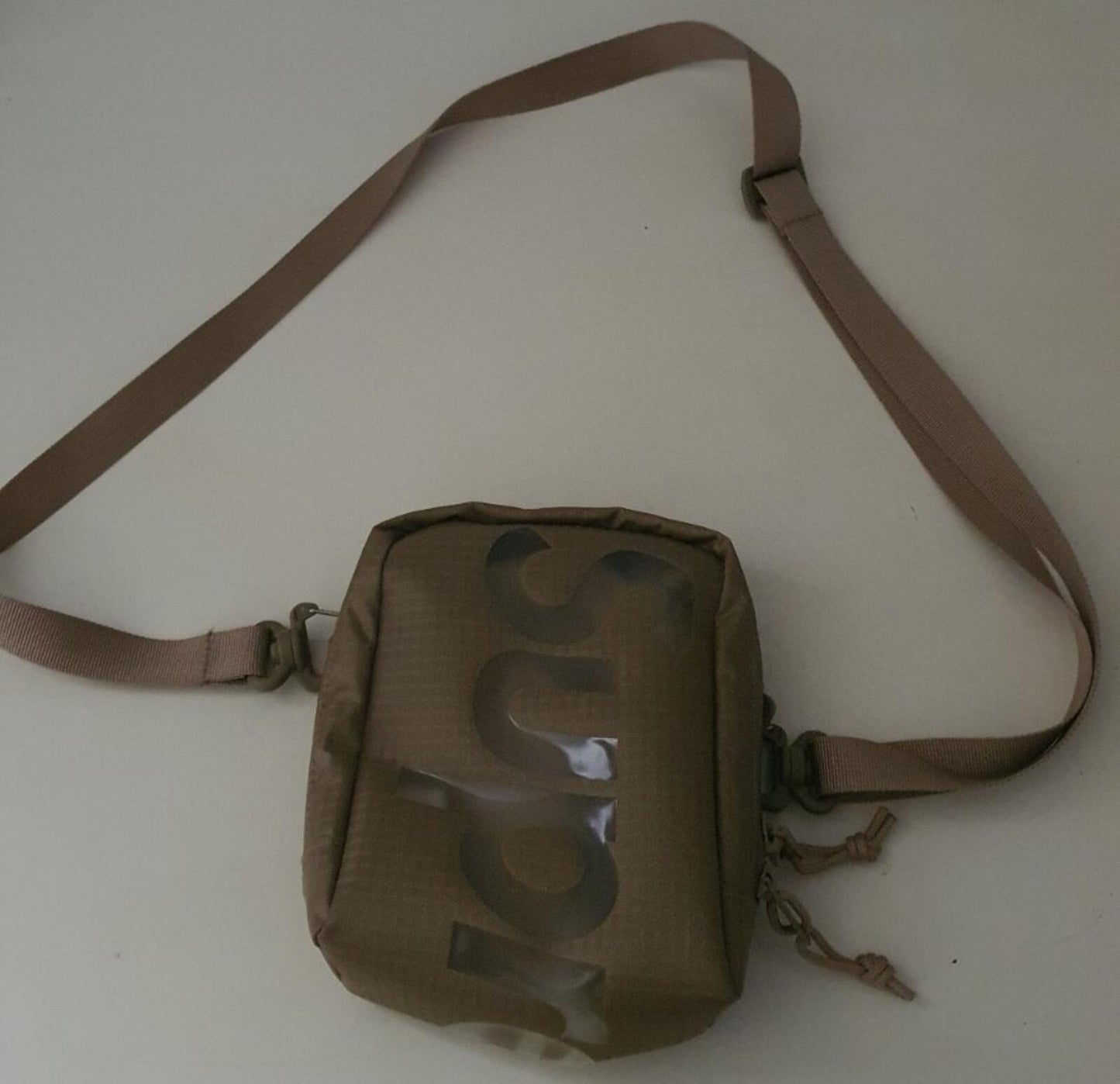 SS21 Supreme tan neck pouch shoulder bag water resistant