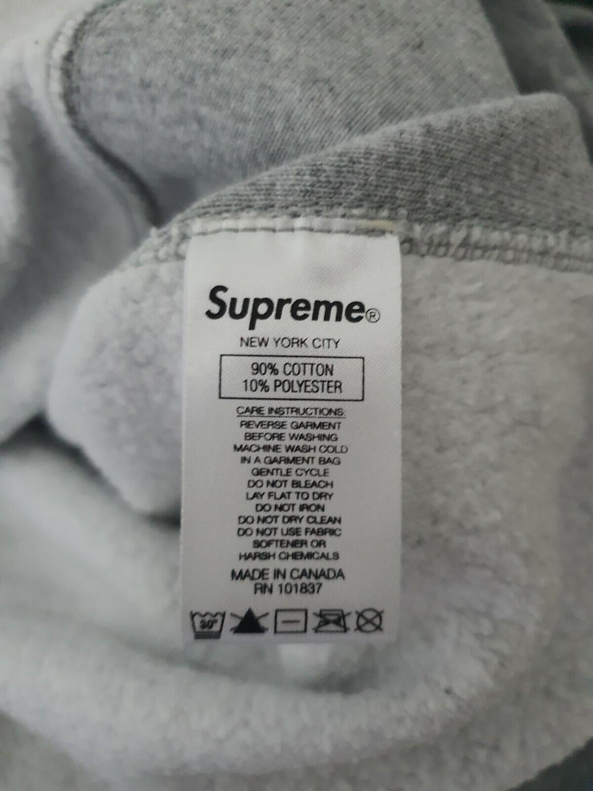 SS20 Supreme S Logo Hooded Sweatshirt  Heather Grey Size M