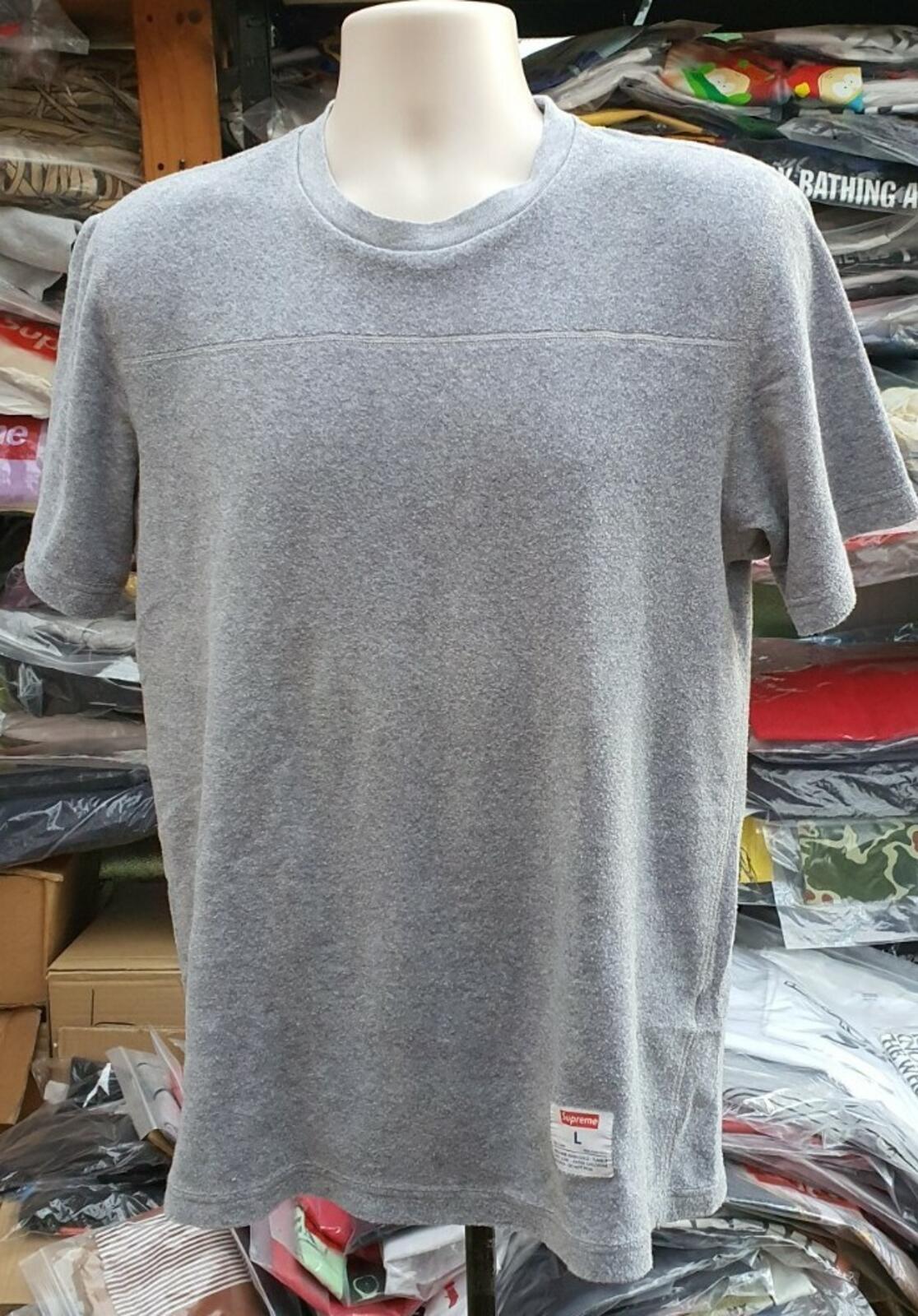 SS15 Supreme Football Terry Top T-Shirt Hellgrau Größe L
