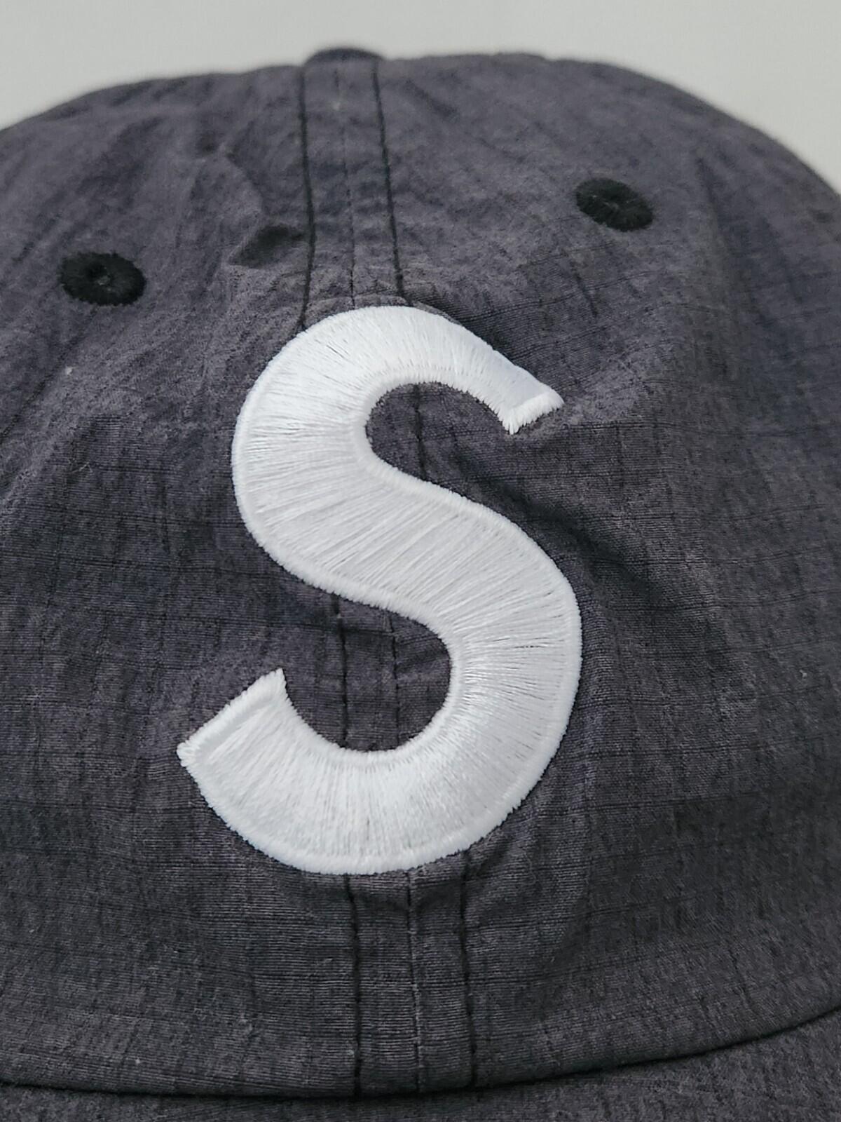 SS23 Supreme Cordura Ripstop S Logo 6-panel Cap Black