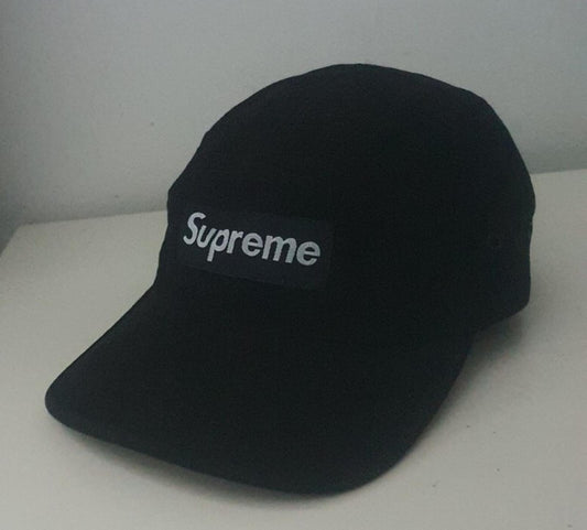 2002 Supreme ETA Camp Cap Waterproof Cotton hat vintage Very Rare Box Logo Black
