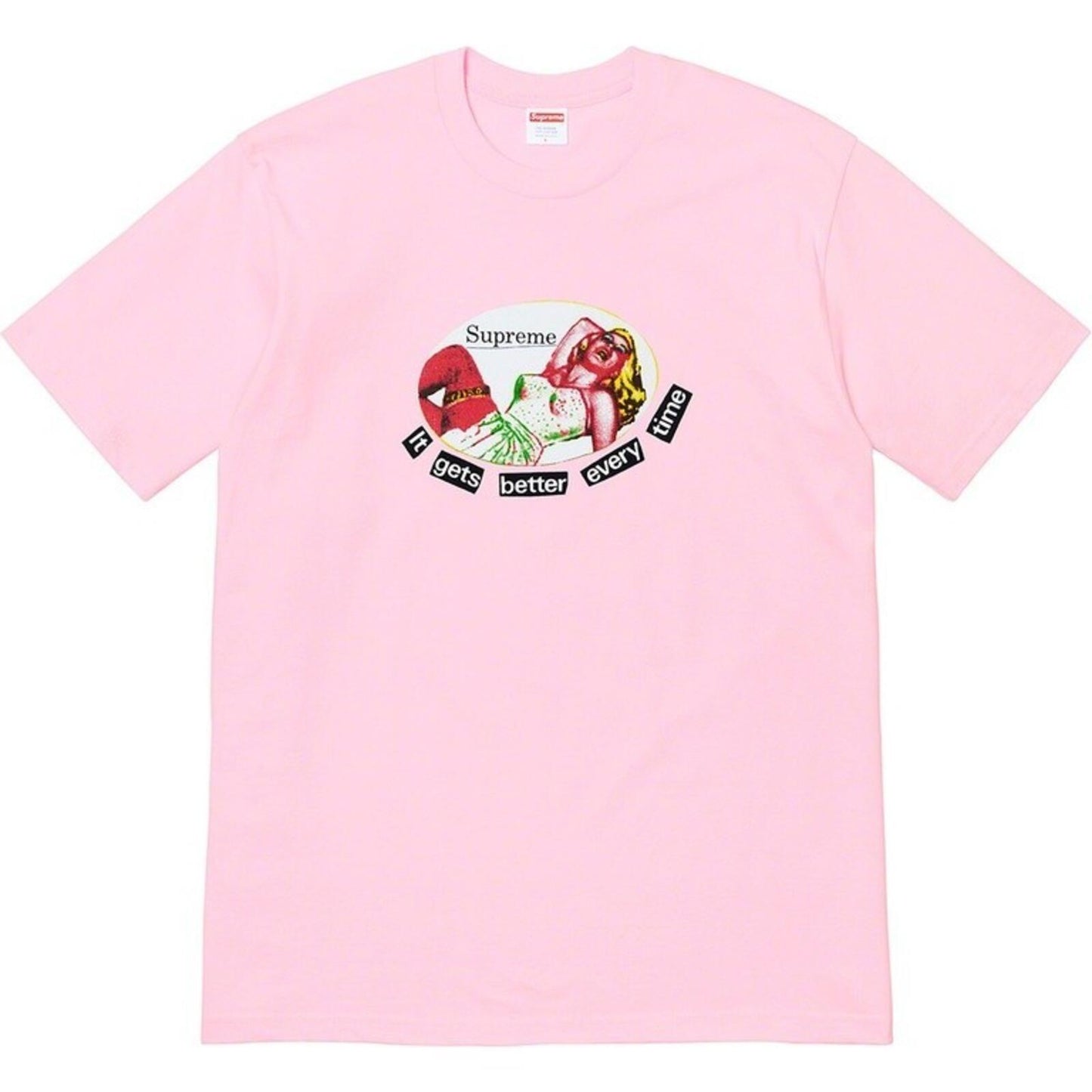SS19 Supreme It gets Better Tee Light Pink Size M