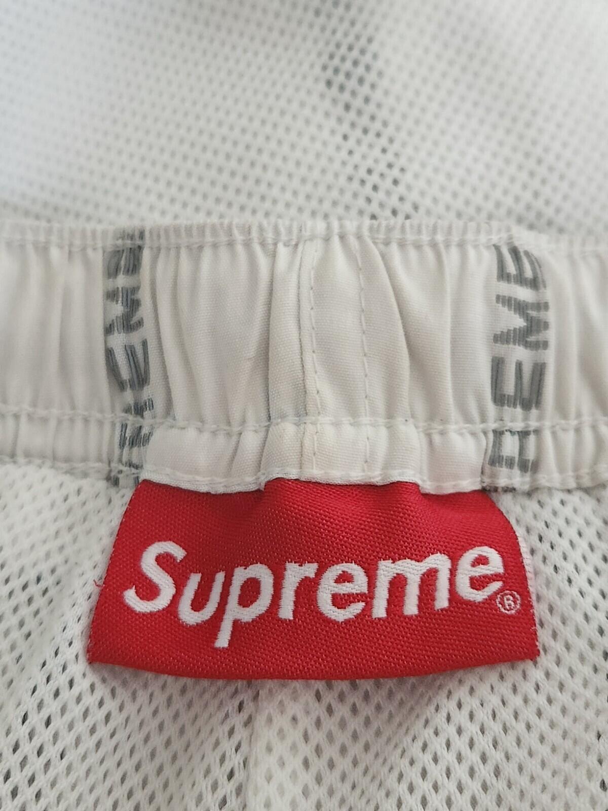 FW18 Supreme Reflective Text Track Pant White Size M