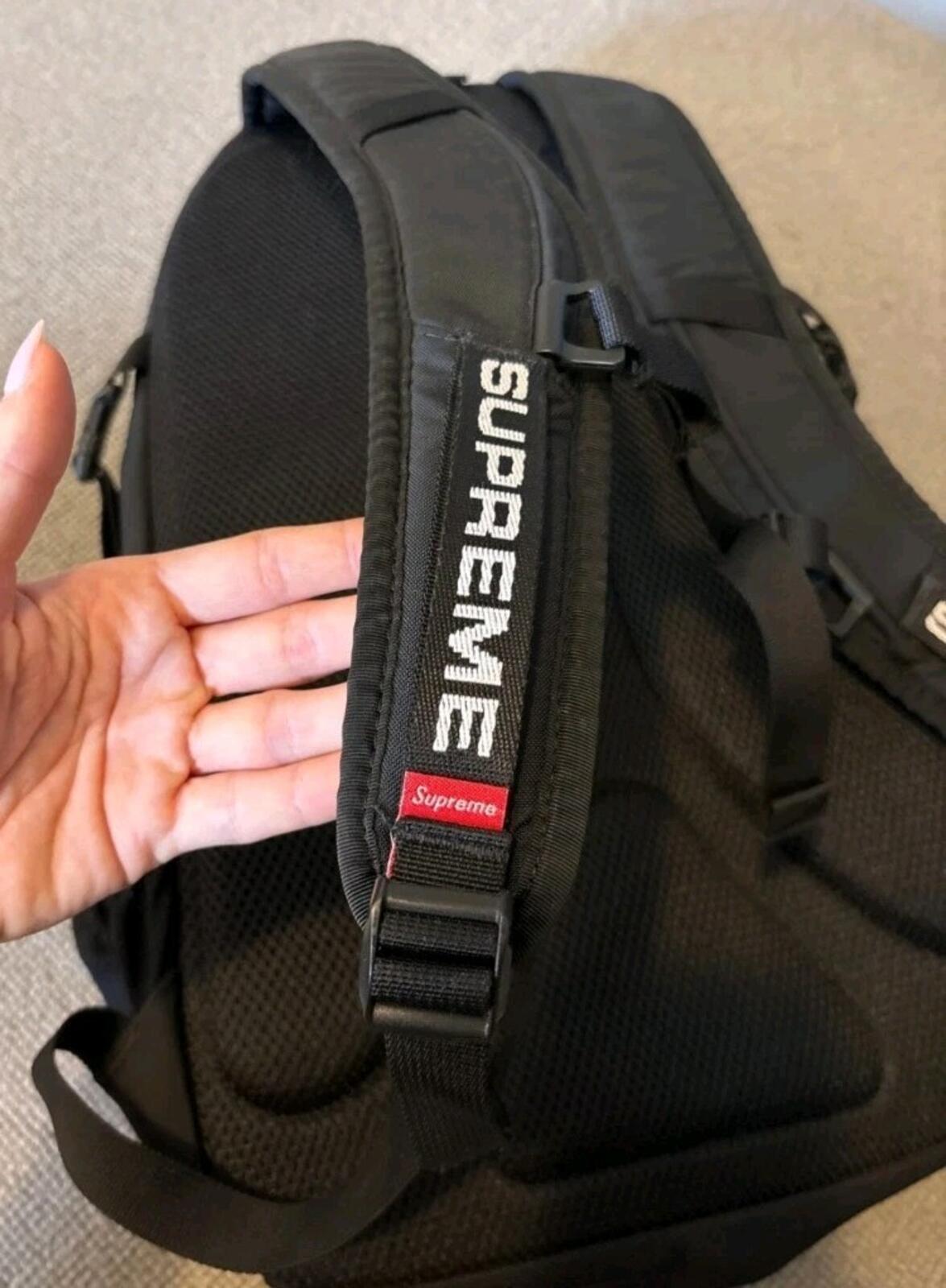 FW22 Supreme Backpack Black Water Resistant Bag