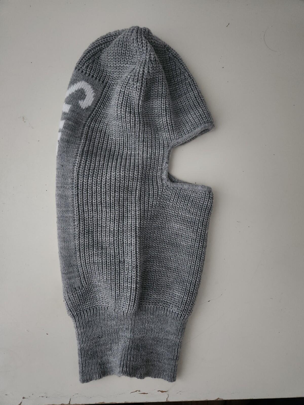 FW20 Supreme New Era Balaclava Heather Grey Jacquard Logo Embroidered