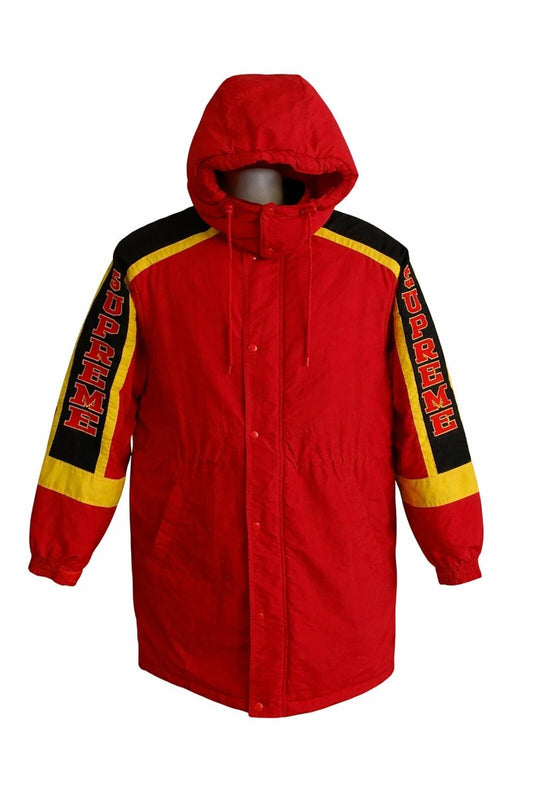 FW18 Supreme Sleeve Logo Sideline Parka Roja Talla S