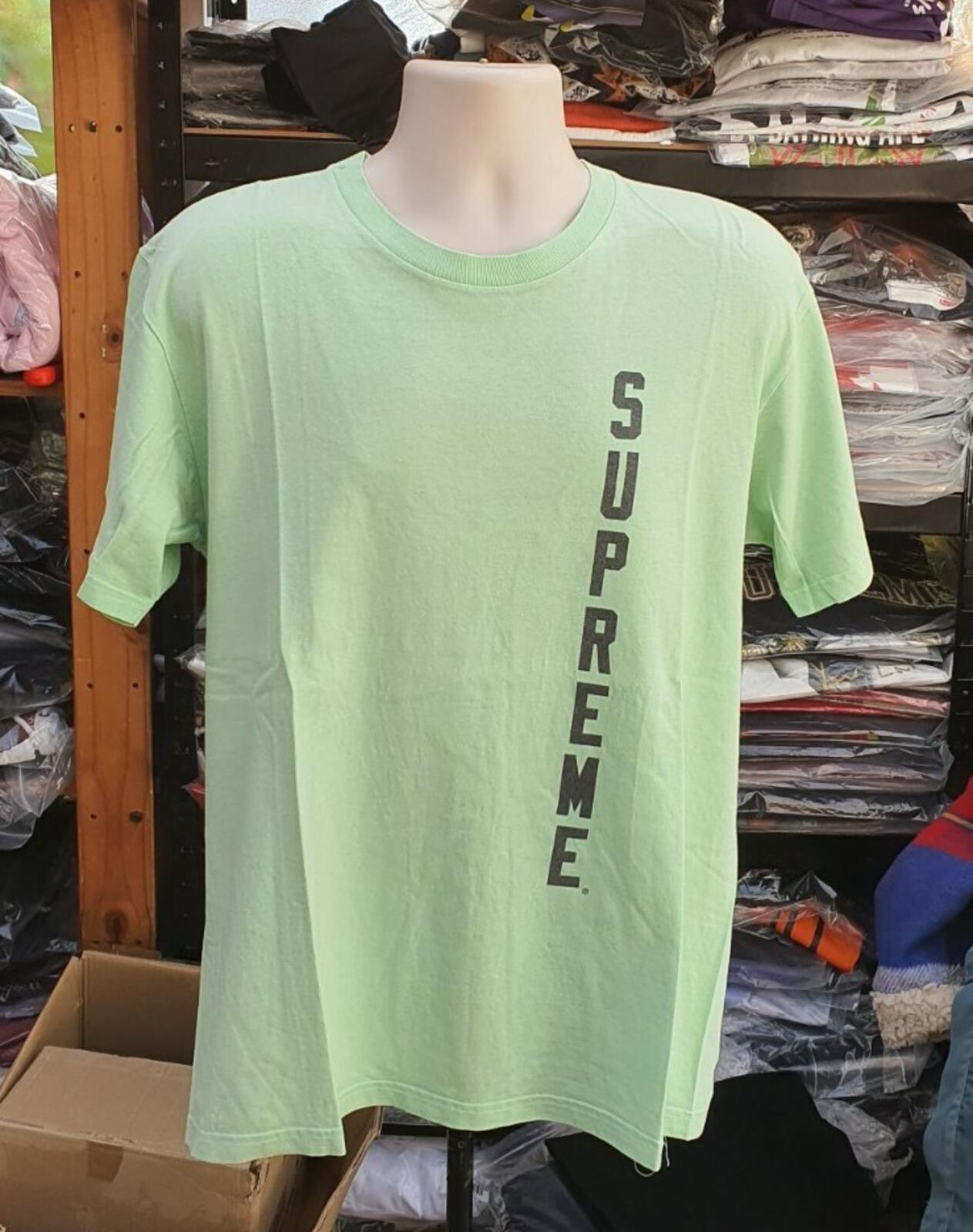 SS15 Supreme x Thrasher Flames Tee Lime Size L