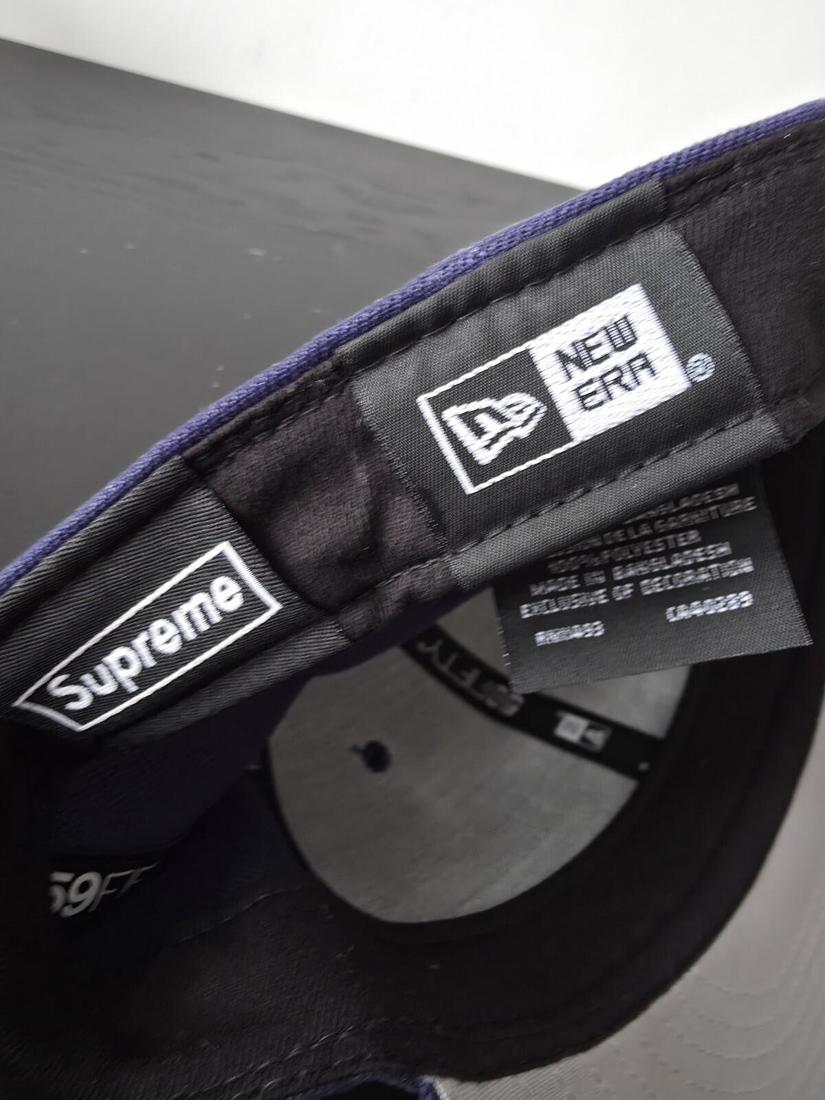 SS24 Supreme Gold Cross S Logo New Era Fitted Hat Size 7 3/8
